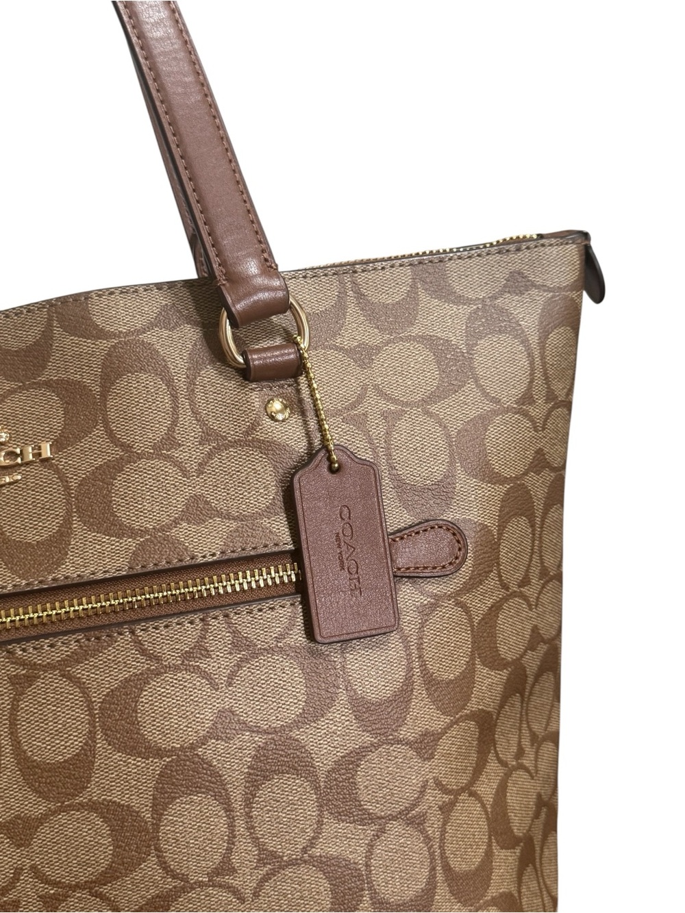 Authentic Coach Gallery Signature Khaki Saddle Tote! RARE! EUC! - Picture 6 of 14